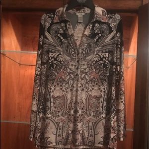 A comfortable but just dressy long sleeve shirt